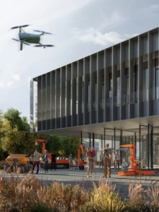 Būsimo centro vizualizacijos